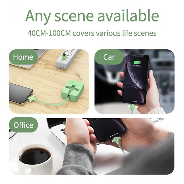 ⏰Christmas Pre Sale 49% Off🔥3 in 1 Rechargeable USB Fast Charging Cable & Mobile Stand-Festivesl