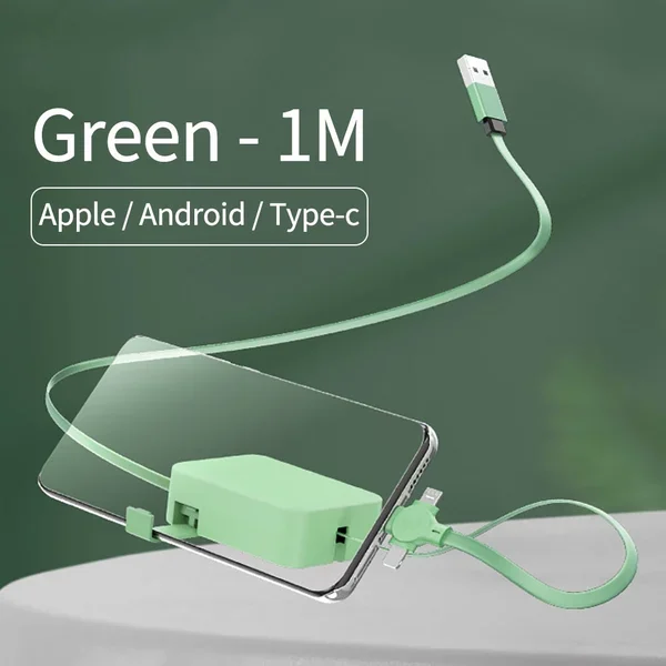 ⏰Christmas Pre Sale 49% Off🔥3 in 1 Rechargeable USB Fast Charging Cable & Mobile Stand-Festivesl