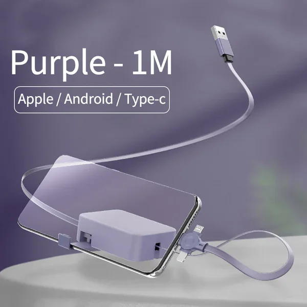 ⏰Christmas Pre Sale 49% Off🔥3 in 1 Rechargeable USB Fast Charging Cable & Mobile Stand-Festivesl