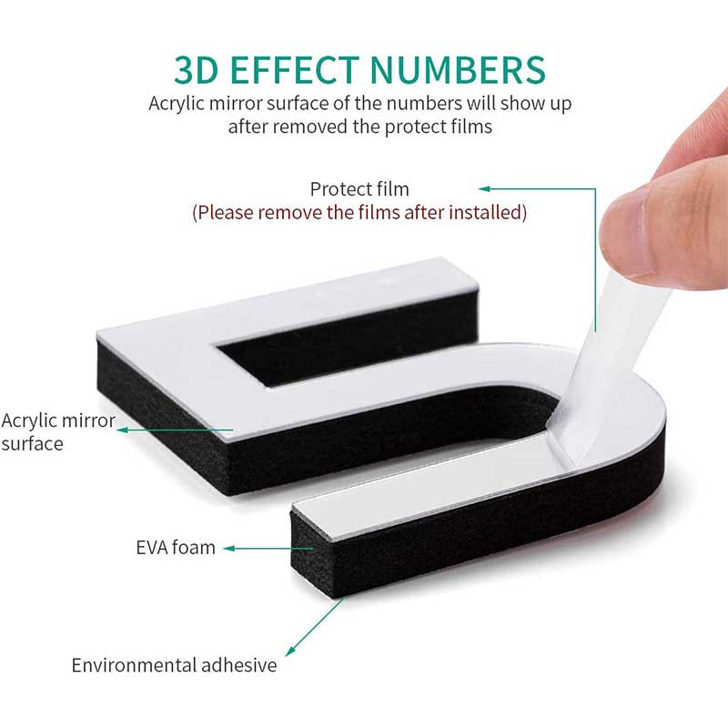 3D DIY Wall Clock Decor Sticker Mirror Frameless-Festivesl