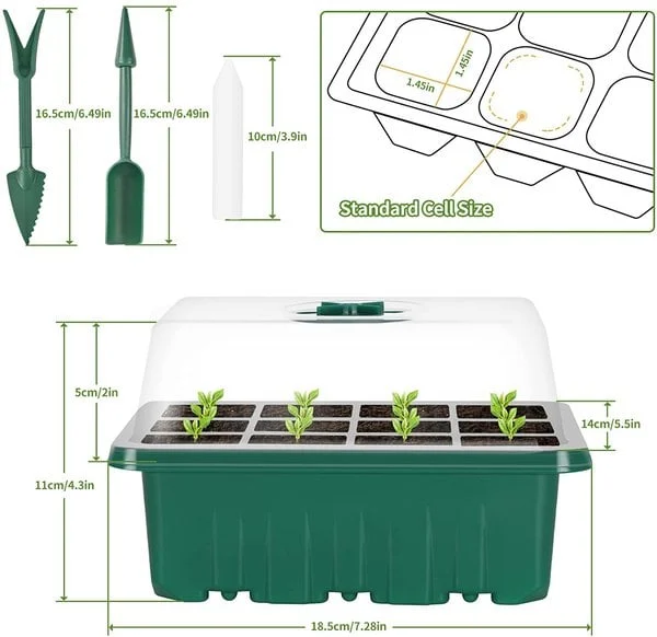 (🔥Spring Promotion 48% OFF) Seed Starter Trays with Grow Light-Festivesl