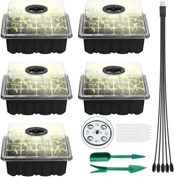 (🔥Spring Promotion 48% OFF) Seed Starter Trays with Grow Light-Festivesl