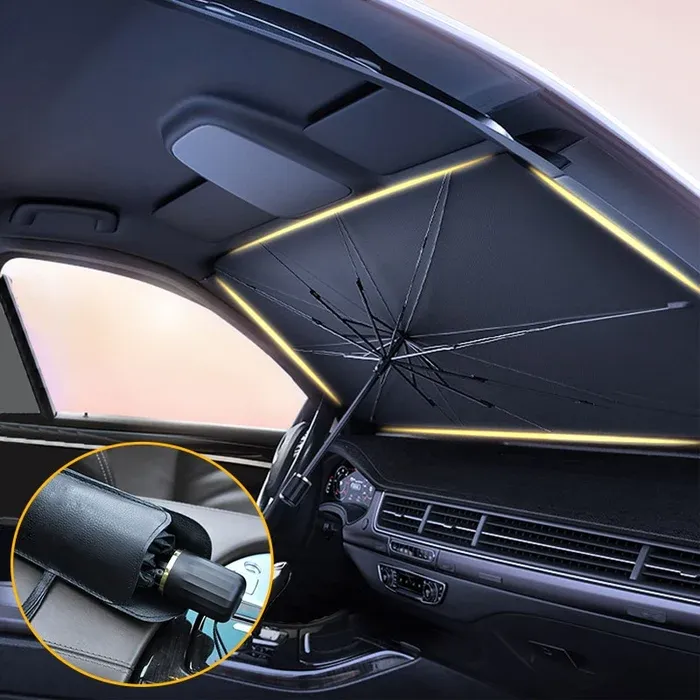 Car Windshield Sun Shade Umbrella - Foldable Car Umbrella Sunshade Cover UV Block Car Front Window (Heat Insulation Protection) for Auto Windshield Covers Most Cars-Festivesl