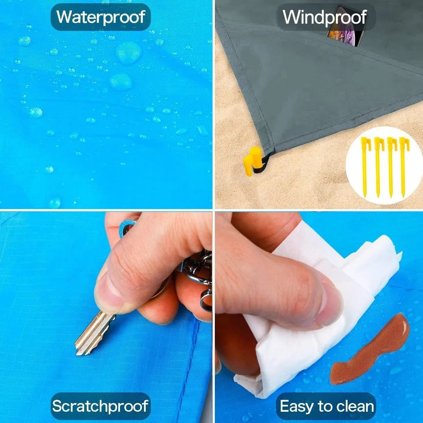 Lightweight Sand Free Beach Mat-Festivesl