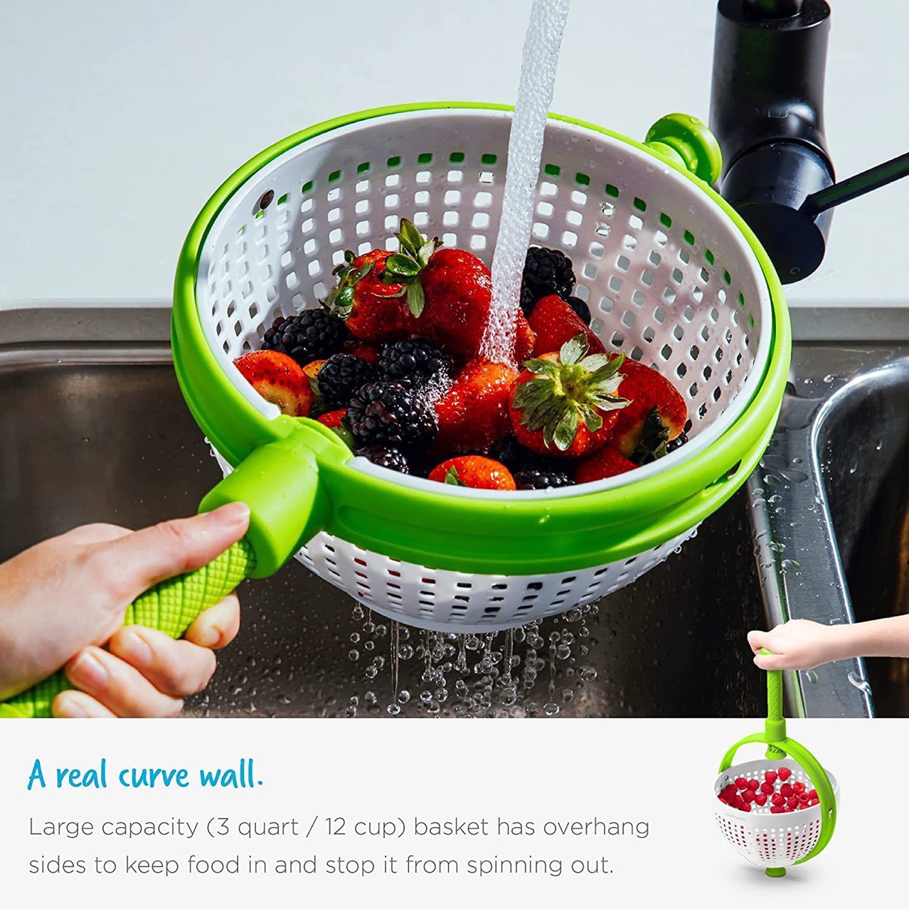 🔥HOT SALE - 50% OFF 🔥Kitchen Green Salad Spin Drainer-Festivesl