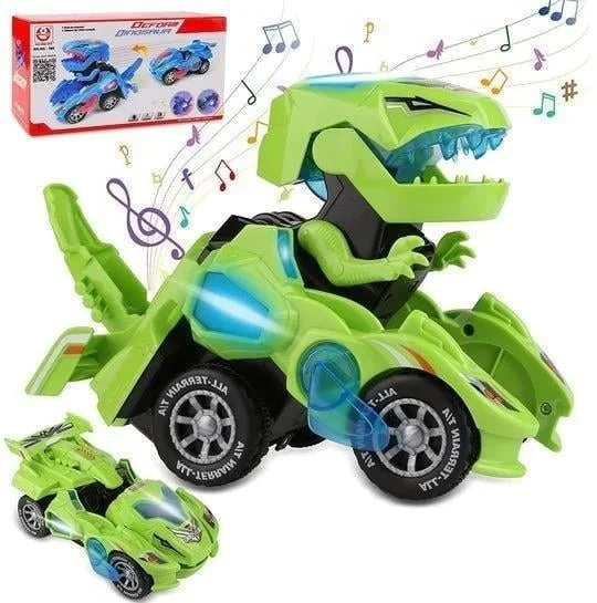 🎅Holiday Pre-Sale - 49% OFF🎁LED DINOSAUR TRANSFORMATION CAR TOY-Festivesl