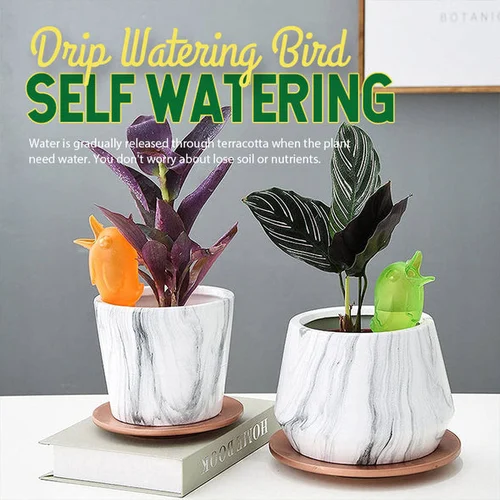 (🔥Spring Promotion 48% OFF) Self Spike Planter Drip Watering Bird-Festivesl