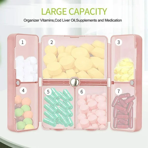 🔥Hot Sale -💊7 Compartments Portable Pill Case-Festivesl