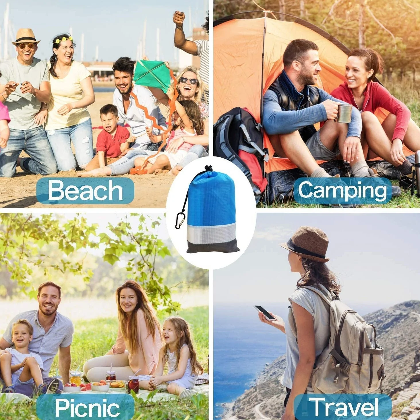 Lightweight Sand Free Beach Mat-Festivesl