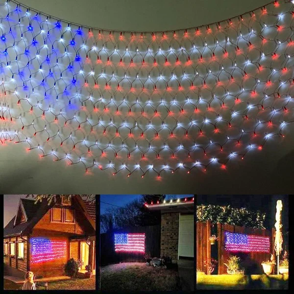 420 LED - Large Outdoor Flag Net Lights-Festivesl