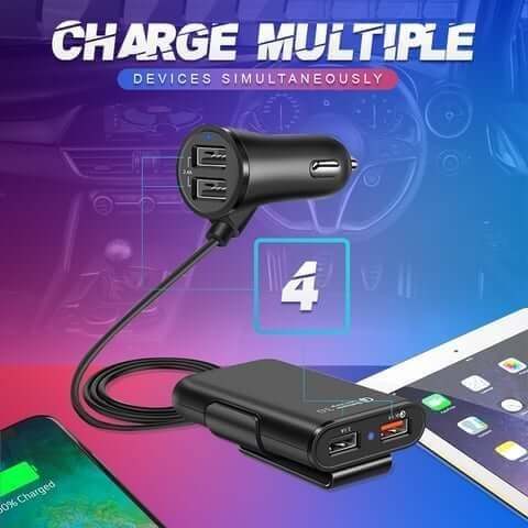 🔥Last Day Promotion 49% OFF - Four Ports Car Fast Charger (BUY 3 SAVE 15% & FREE SHIPPING)-Festivesl