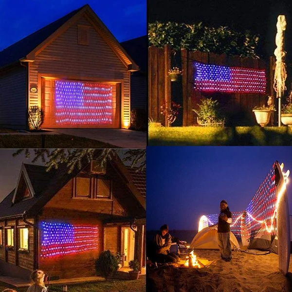 420 LED - Large Outdoor Flag Net Lights-Festivesl