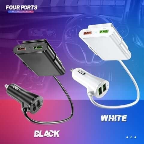 🔥Last Day Promotion 49% OFF - Four Ports Car Fast Charger (BUY 3 SAVE 15% & FREE SHIPPING)-Festivesl