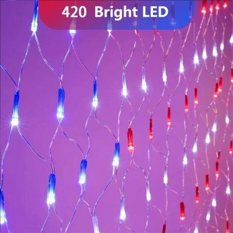 420 LED - Large Outdoor Flag Net Lights-Festivesl