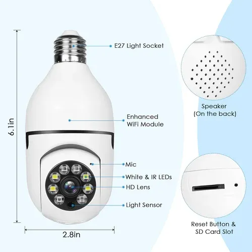 (⏰Last Day Promotion-49% OFF) Wireless Bulb Security Camera - 🔥BUY 2 FREE SHIPPING-Festivesl