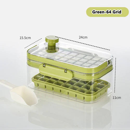 2 In 1 Press Ice Cube Making Mould andStorage Box with Lid Portable-Festivesl