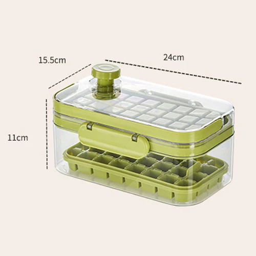 2 In 1 Press Ice Cube Making Mould andStorage Box with Lid Portable-Festivesl