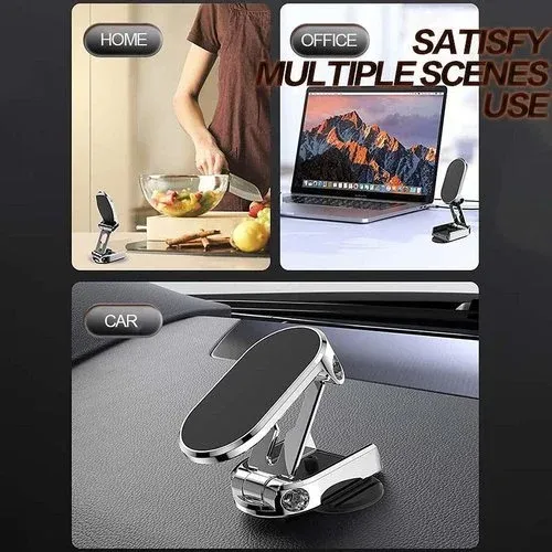 (🔥Summer Hot Sale - 48%) 360° Rotating Folding Magnetic Car Phone Holder - 👍Buy 2 Save $10-Festivesl