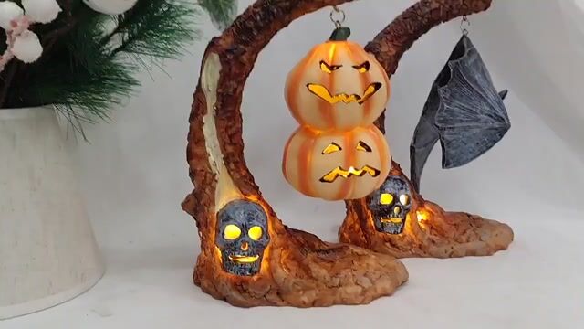 🔥HOT SALE - 49% OFF 🔥Halloween Bat Lamp Resin Ornament(Two Free Shipping)-Festivesl