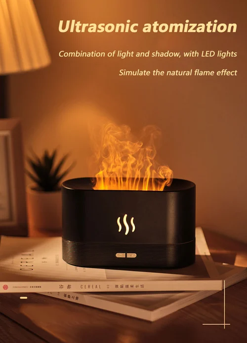 (🔥Summer Hot Sale Save 40%) Flame Mist Humidifier Desktop Air Aromatherapy-Festivesl