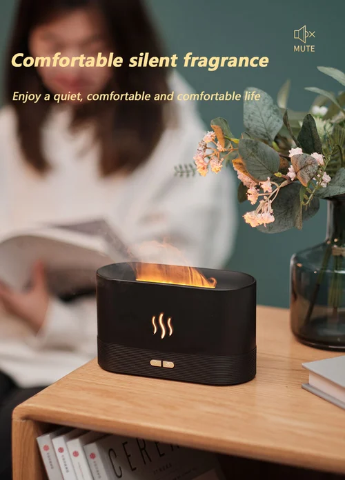 (🔥Summer Hot Sale Save 40%) Flame Mist Humidifier Desktop Air Aromatherapy-Festivesl
