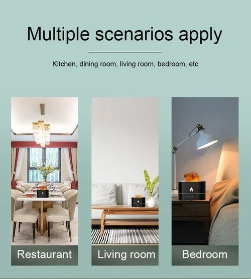 (🔥Summer Hot Sale Save 40%) Flame Mist Humidifier Desktop Air Aromatherapy-Festivesl