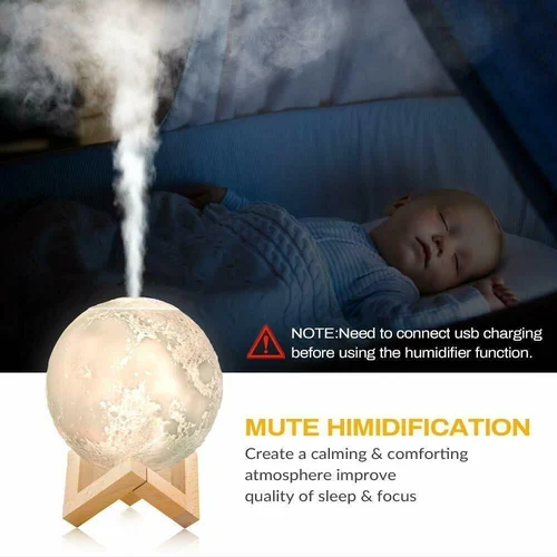 3D MOON NIGHT LAMP HUMIDIFIER-Festivesl