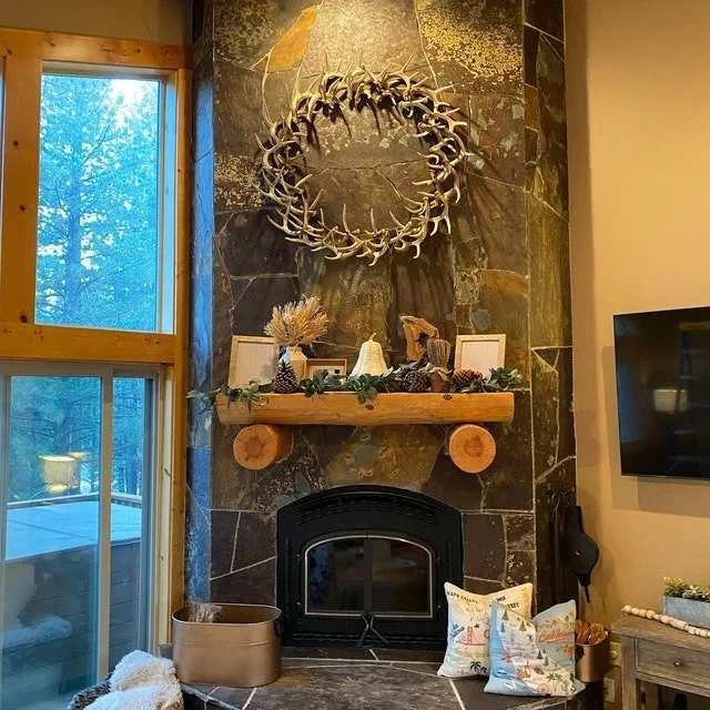 Halloween Pre-sale 💖 Rustic Farmhouse Antler Wreath-Festivesl