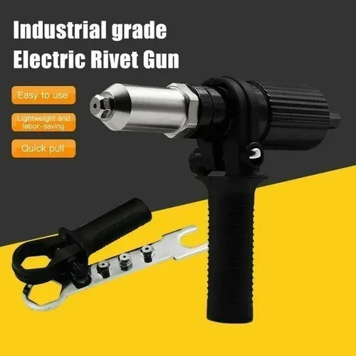 Professional Rivet Gun Adapter Kit With 4Pcs Different Matching Nozzle Bolts-Festivesl