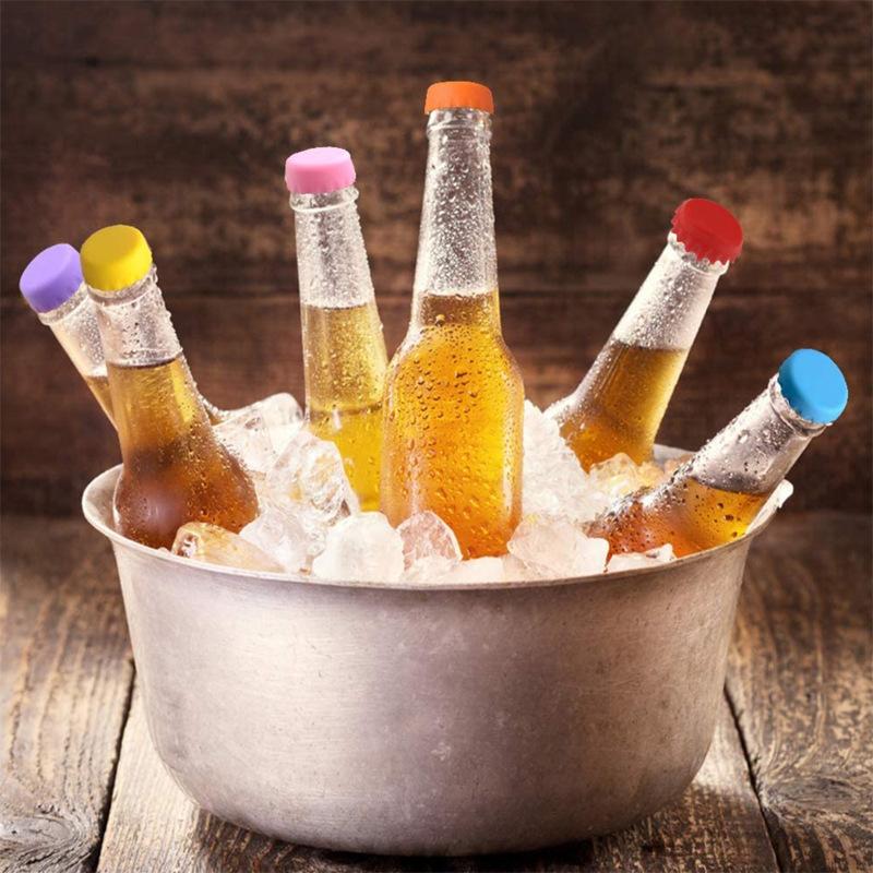 Beer Caps Saver Silicone Rubber Bottle Caps(6PCS-Festivesl