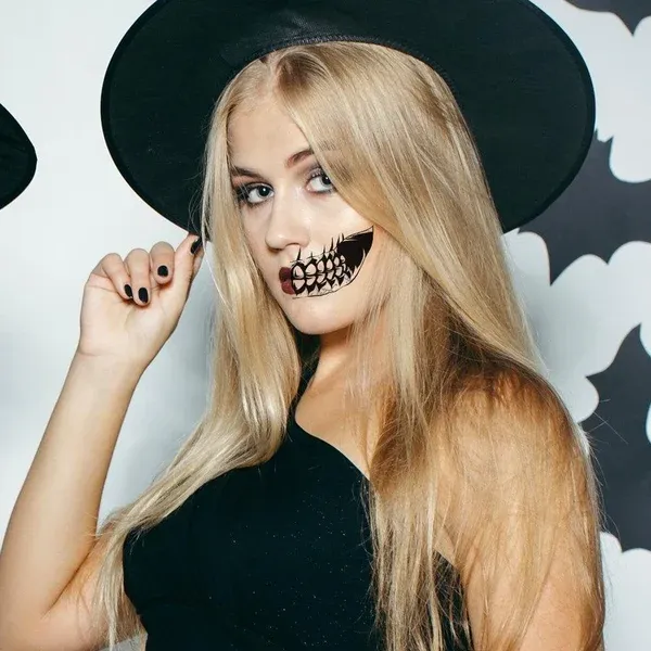 (🎃HALLOWEEN PRE SALE - 49% OFF) Halloween Prank Makeup Temporary Tattoo😈Realistic & Easy To Remove-Festivesl