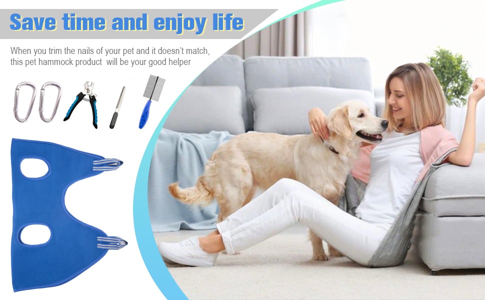 Dog grooming hammock sling combinations