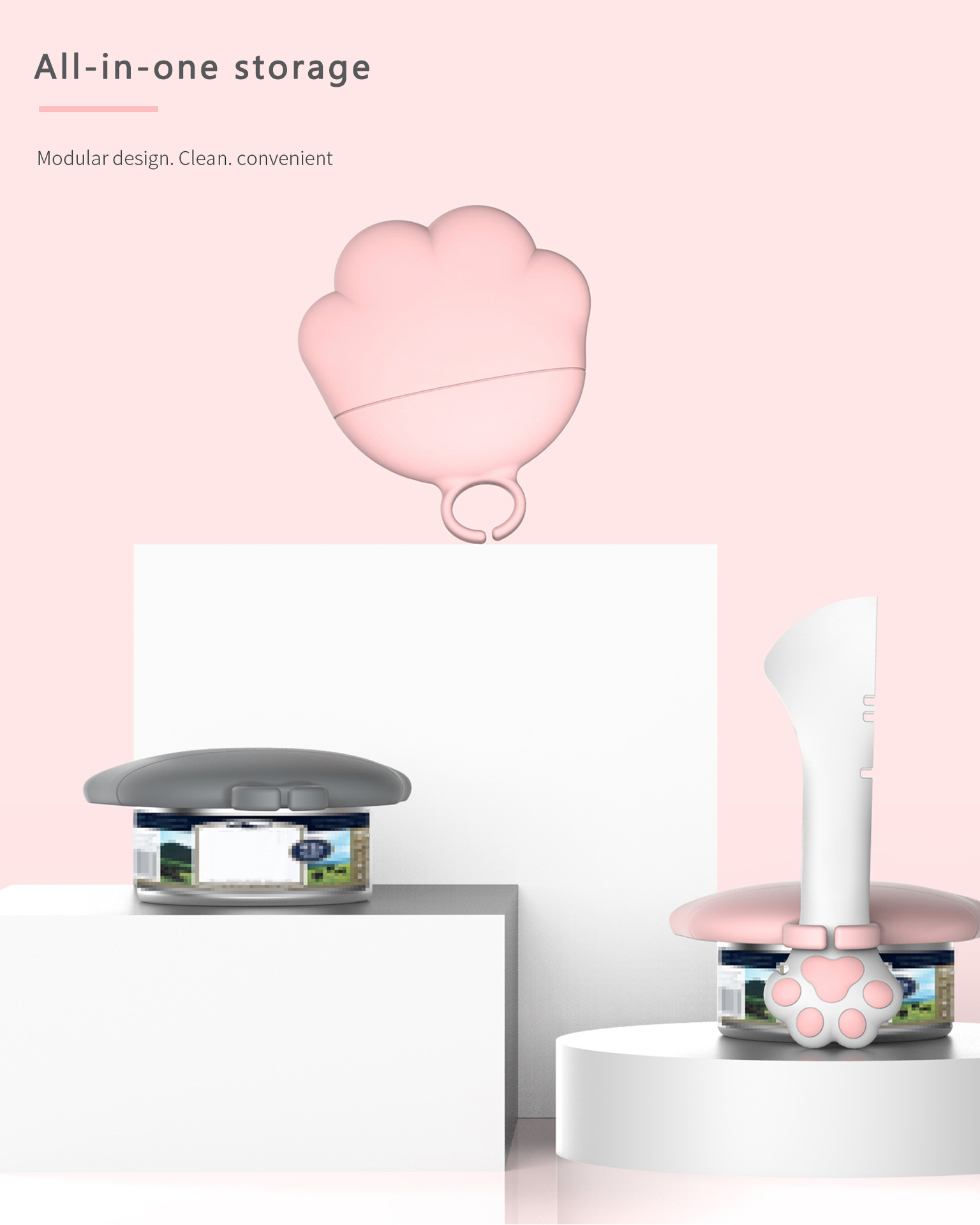 Cat Claw Can Lid Creative Can Opener Seal Vacuum Cat Tableware Supplies Silicone Can Lid-Festivesl