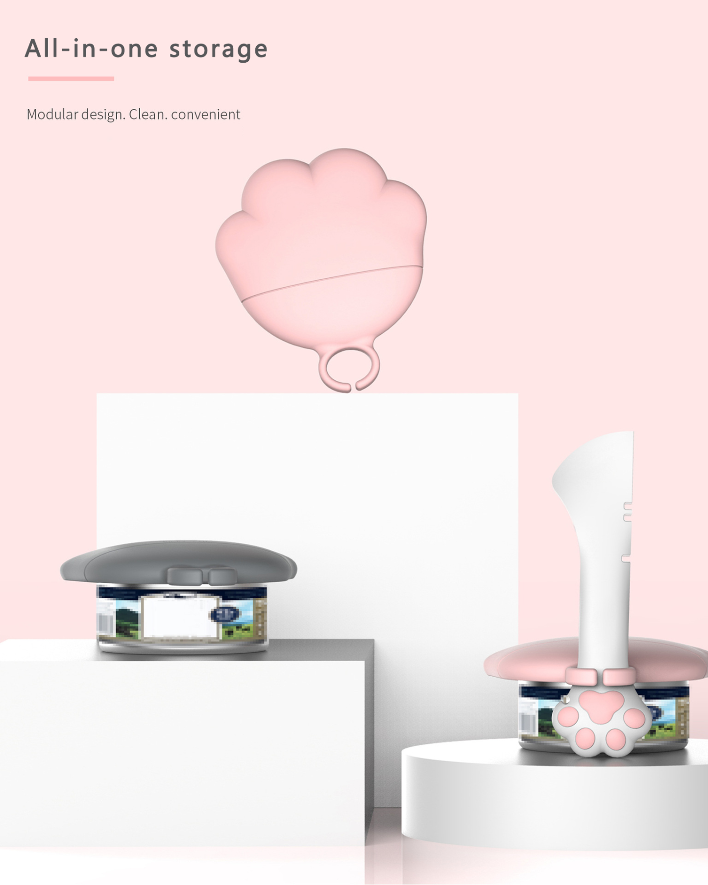 Cat Claw Can Lid Creative Can Opener Seal Vacuum Cat Tableware Supplies Silicone Can Lid-Festivesl