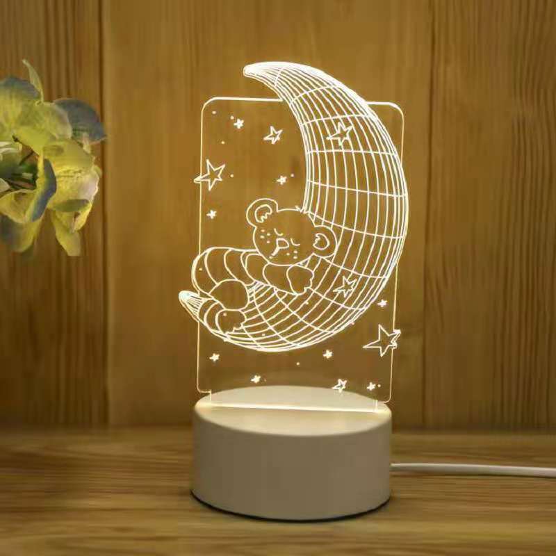 Children's gift lamp smart home eye protection 3D light-Festivesl