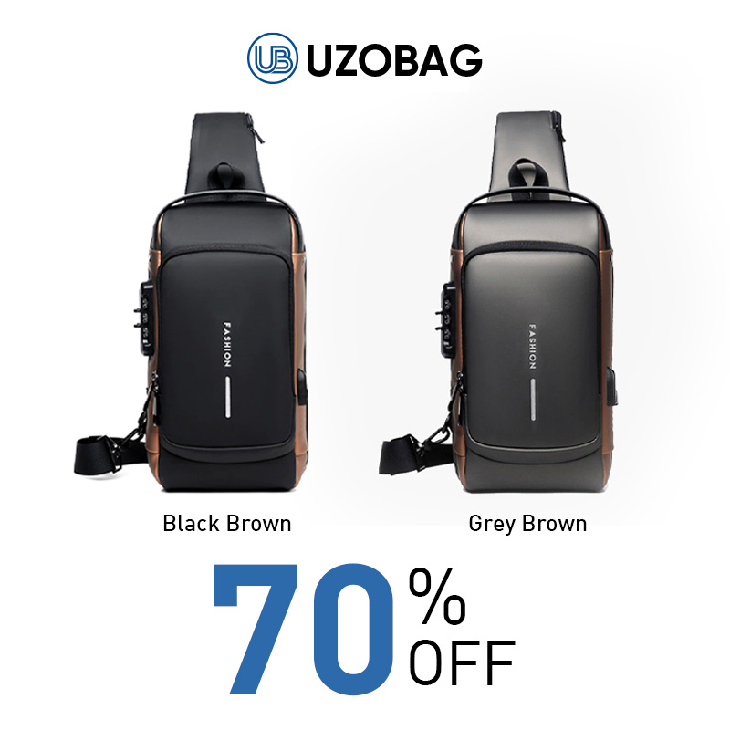 🔥Hot Sale👉UzoBag - USB charging sport sling Anti-theft shoulder bag-Festivesl