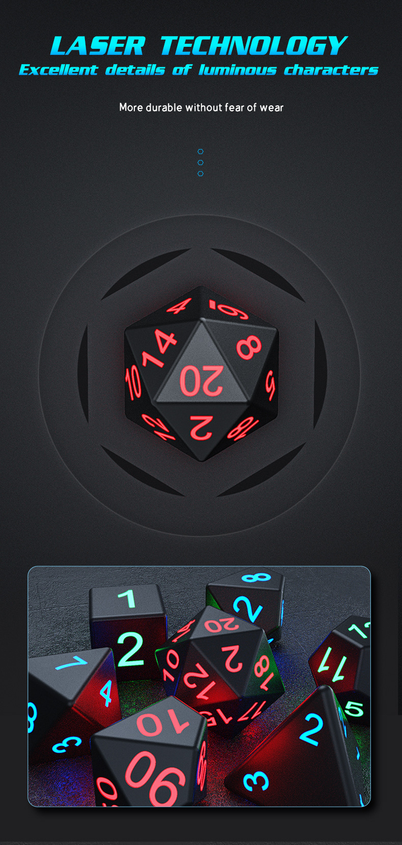 🔥HOT SALE - 50% OFF 🔥2022 New Party Fluorescent 7-Piece Dice-Festivesl