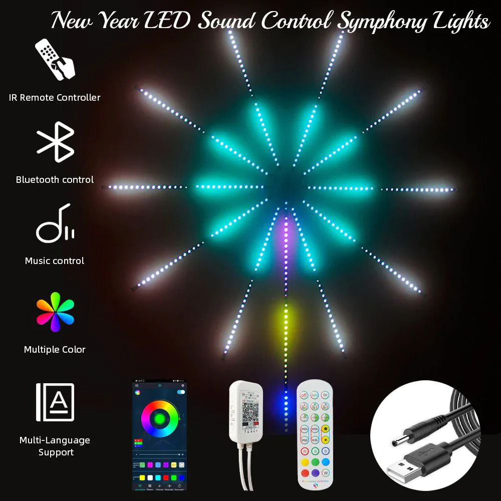 New Year LED Sound Control Symphony Lights-Festivesl