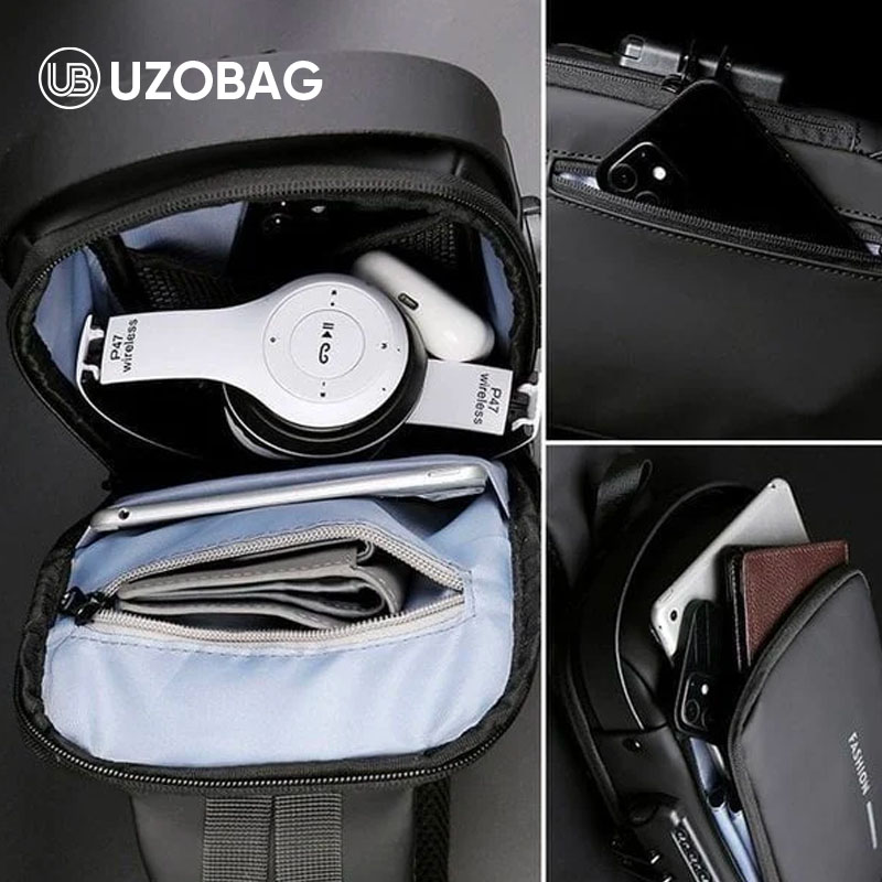 🔥Hot Sale👉UzoBag - USB charging sport sling Anti-theft shoulder bag-Festivesl