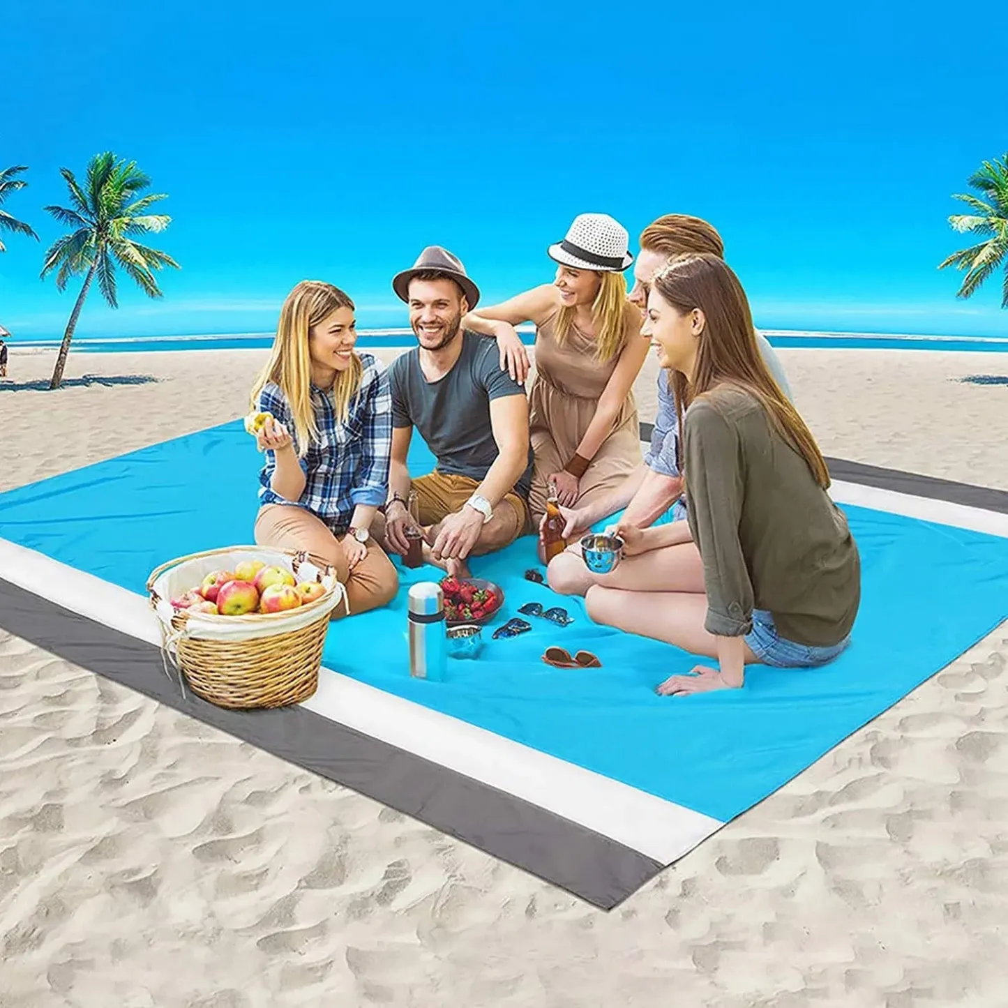 Lightweight Sand Free Beach Mat-Festivesl