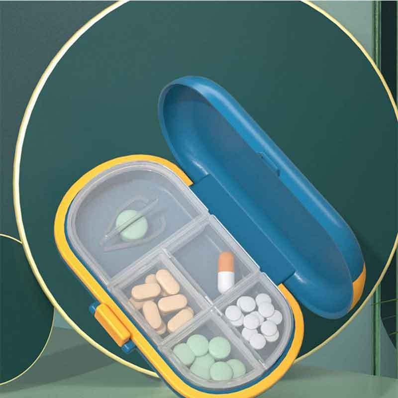 4 Compartments Portable Travel Pill Organizer-Festivesl
