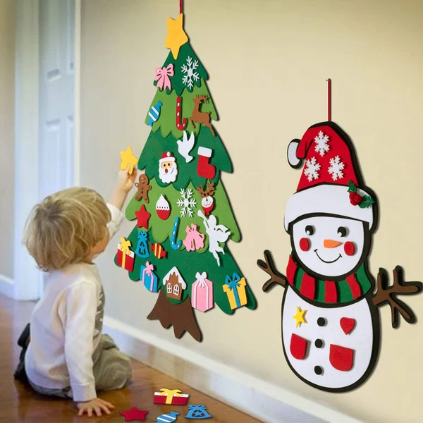DIY Felt Christmas Tree Set-Festivesl