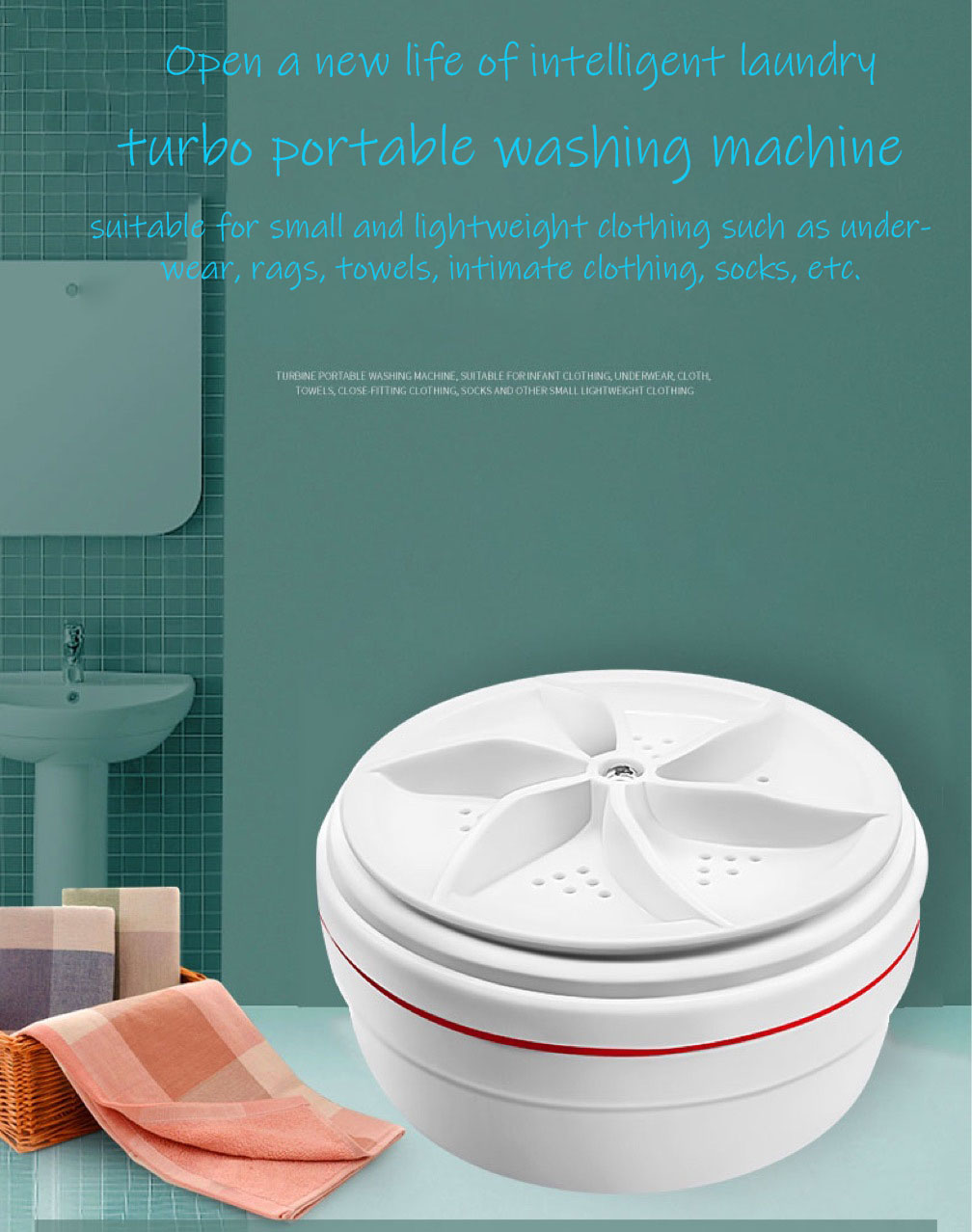 🔥Hot Sale - 50% OFF 🔥 - Mini Turbo Washer-Festivesl