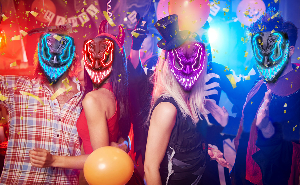 🔥HOT SALE - 49% OFF 🔥Halloween Venom LED Glowing Mask-Festivesl