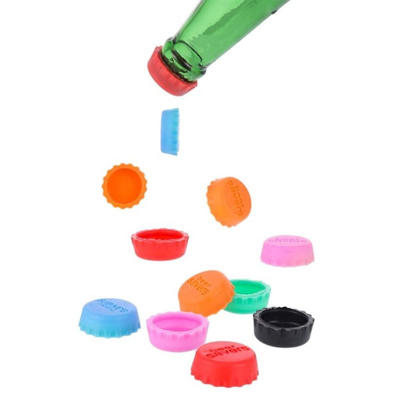 Beer Caps Saver Silicone Rubber Bottle Caps(6PCS-Festivesl