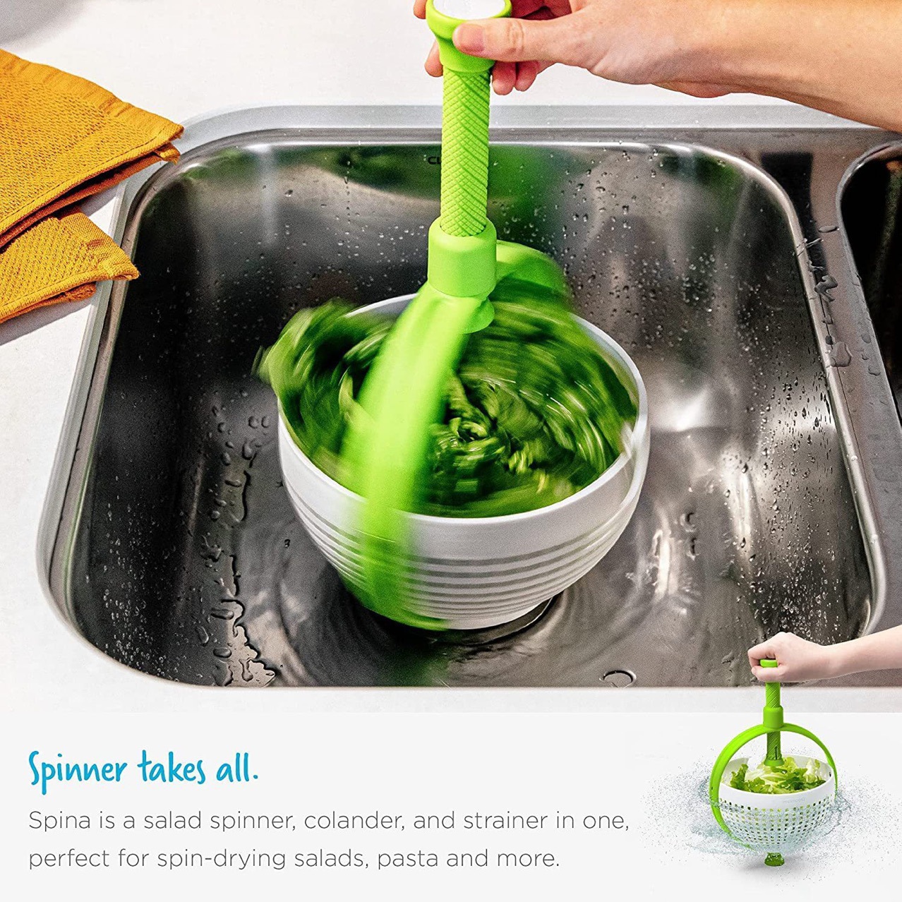 🔥HOT SALE - 50% OFF 🔥Kitchen Green Salad Spin Drainer-Festivesl