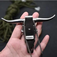 Tactical Stainless Steel Bull Headgear Belt Buckle-Festivesl