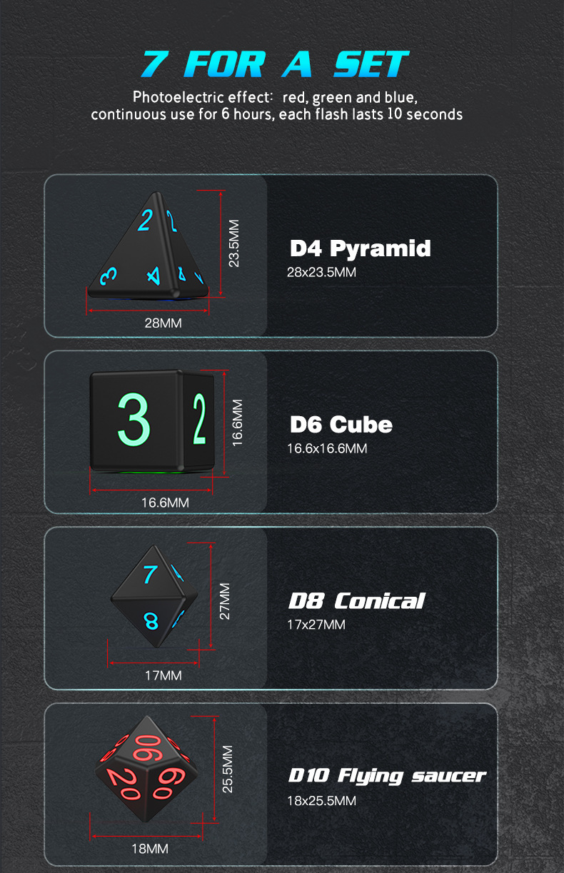 🔥HOT SALE - 50% OFF 🔥2022 New Party Fluorescent 7-Piece Dice-Festivesl