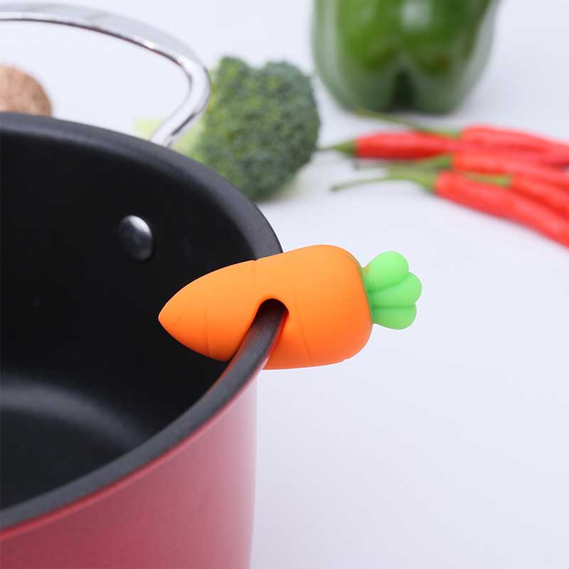 Carrot Shaped Spill-Proof Steam Releaser Pot Lid Holders-Festivesl