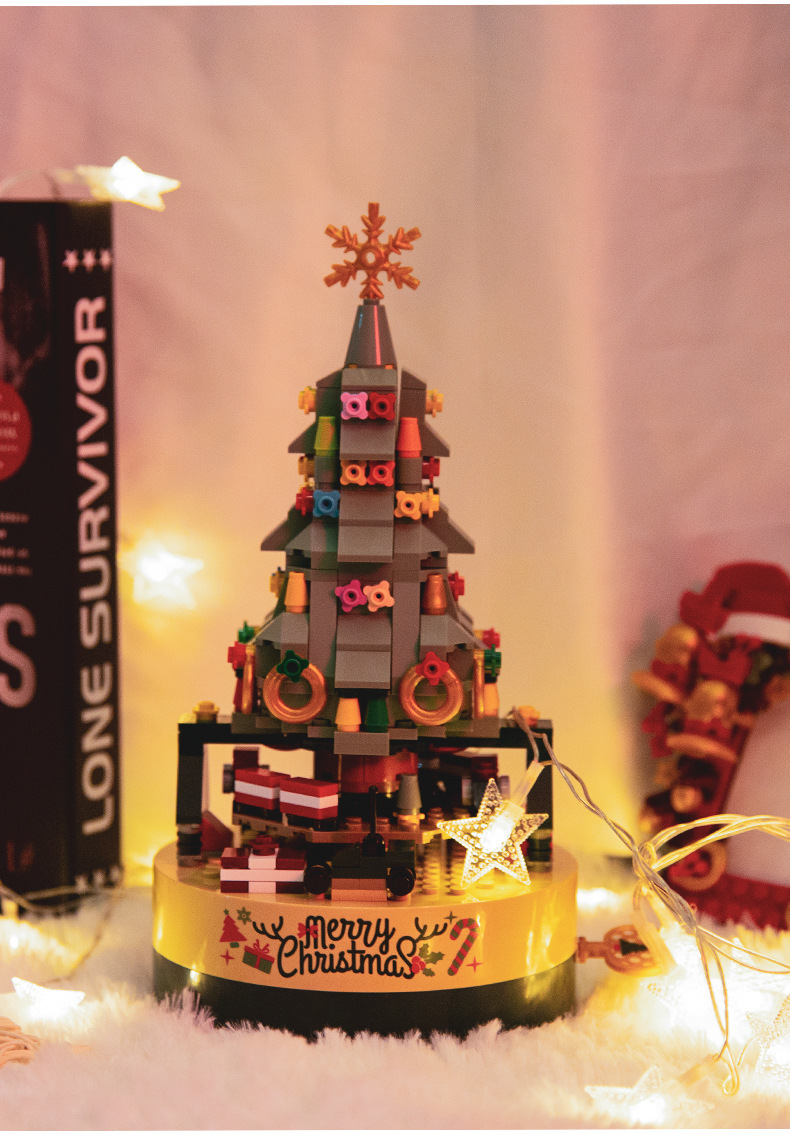 🔥Christmas warm up🔥🎅Christmas decoration blocks (🎁music box, photo frame, christmas tree​​​)-Festivesl